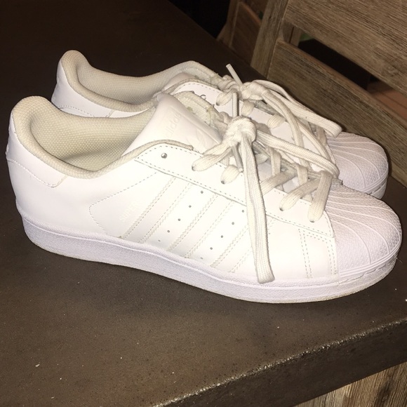 all white adidas shell toes